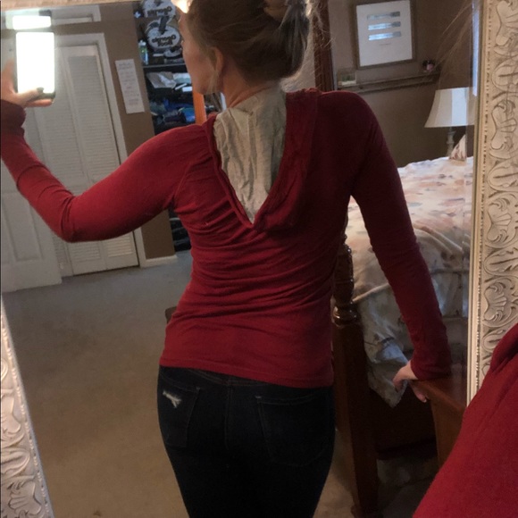 Gamecock Garnet Hooded long sleeve t shirt - Picture 5 of 6